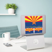 Sticker Arizona State Flag Image Personnaliser le texte (Ordinateur portable sur le bureau)