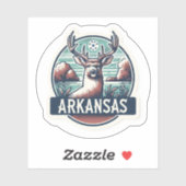 Sticker Arkansas, cerf de Virginie, (Feuille)