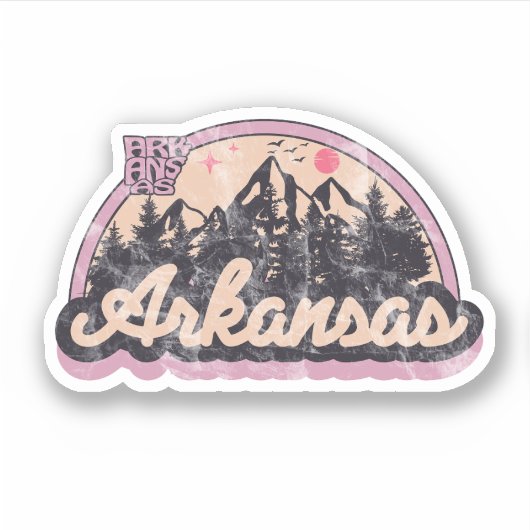 Sticker Arkansas Etat Vintage (Devant)