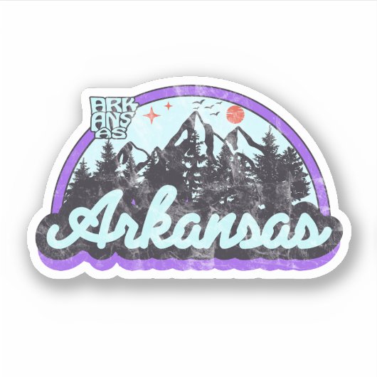 Sticker Arkansas Etat Vintage (Devant)