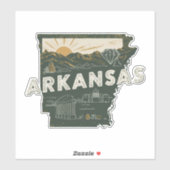 Sticker Arkansas rétro