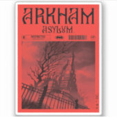Sticker Arkham Asylum : Restreint (Devant)