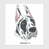 Sticker Arlequin Great Dane (Feuille)
