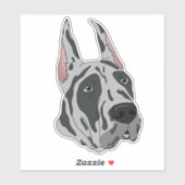 Sticker Arlequin Great Dane (Feuille)