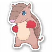 Sticker Armadillo Boxer Gants de boxe (Devant)