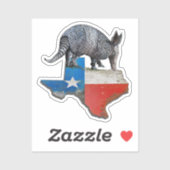 Sticker Armadillo du Texas (Feuille)