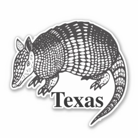 Sticker Armadillo du Texas (Devant)