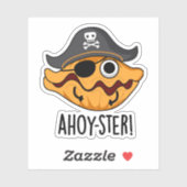 Sticker Arme à huîtres de pirates amusants (Feuille)