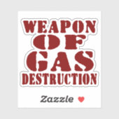 Sticker Arme De Destruction Du Gaz (Feuille)