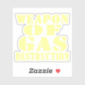 Sticker Arme De Destruction Du Gaz (Feuille)