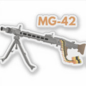 Sticker Arme machine allemande 2ÈME GUERRE MONDIALE MG-42 (Devant)