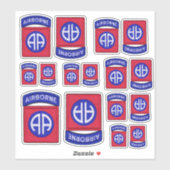 Sticker Armée 82e Division aéroportée de l'ABN Fort Bragg (Feuille)