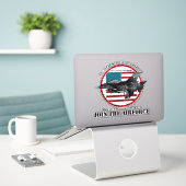 Sticker Armée de l'Air (Ordinateur portable sur le bureau)