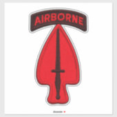 Sticker Armée USASOC Opérations spéciales Contour des vété (Feuille)
