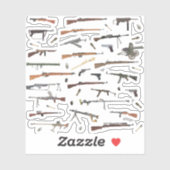 Sticker Armes 2ème guerre mondiale (Feuille)