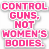 Sticker Armes de contrôle Pas de corps féminin rose chaud  (Recto)
