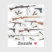 Sticker Armes soviétiques 2ÈME GUERRE MONDIALE (Feuille)