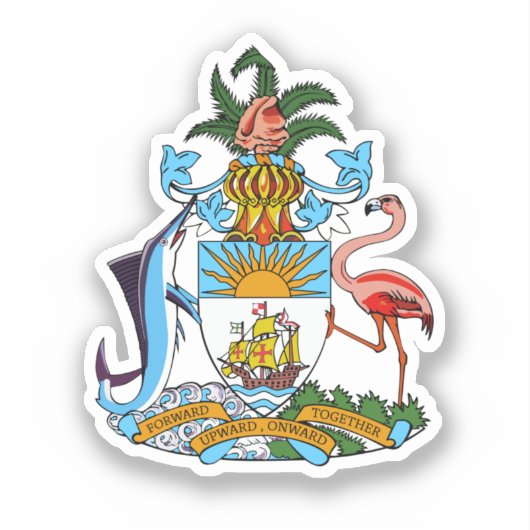 Sticker Armoiries - Bahamas (Recto)