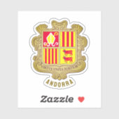 Sticker Armoiries d'Andorre (Feuille)