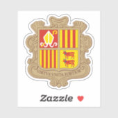Sticker Armoiries d'Andorre (Feuille)