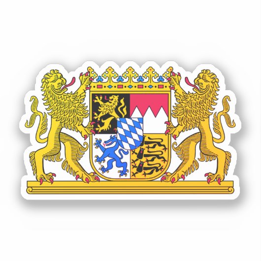 Sticker Armoiries de Bavière - ALLEMAGNE (Recto)