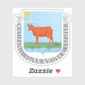 Sticker Armoiries de Beemster, le Pays-Bas (Feuille)