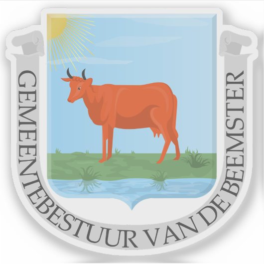 Sticker Armoiries de Beemster, le Pays-Bas (Devant)