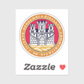 Sticker Armoiries de Bergen, Norvège (Feuille)