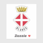 Sticker Armoiries de Blanes, Catalogne (Feuille)