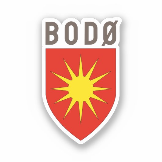 Sticker Armoiries de Bodø - NORVÈGE (Recto)