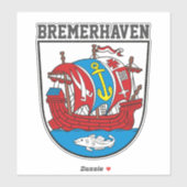 Sticker Armoiries de Bremerhaven, Allemagne (Feuille)