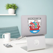 Sticker Armoiries de Bremerhaven, Allemagne (Ordinateur portable sur le bureau)