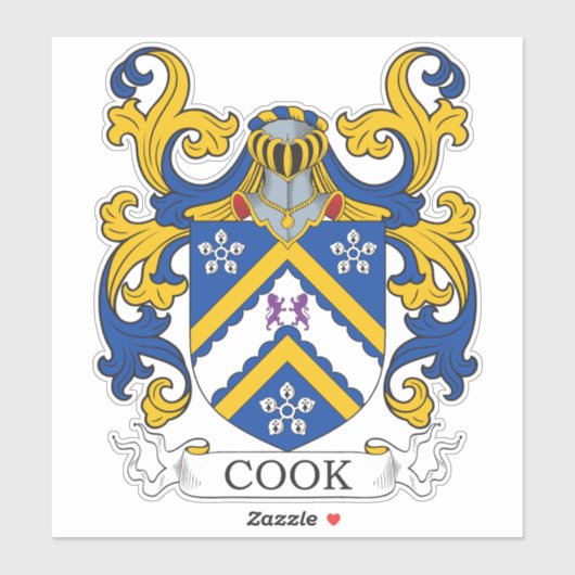 Sticker Armoiries de Cook (Feuille)