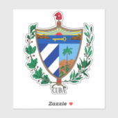 Sticker Armoiries De Cuba Patriotique (Feuille)
