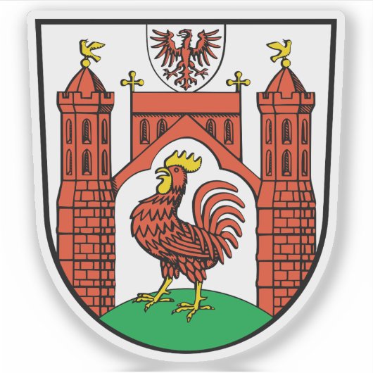 Sticker Armoiries de Francfort-sur-l'Oder, Allemagne (Devant)
