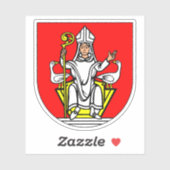 Sticker Armoiries de Frenštát pod Radhoštěm, République tc (Feuille)