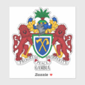 Sticker Armoiries De Gambie Patriotique (Feuille)