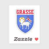 Sticker Armoiries de Grasse - Alpes-Maritimes (FR) (Feuille)