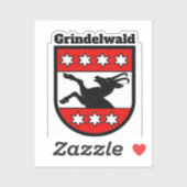 Sticker Armoiries de Grindelwald, Suisse (Feuille)