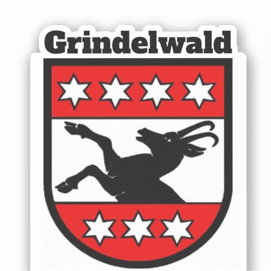 Sticker Armoiries de Grindelwald, Suisse (Recto)