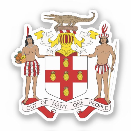 Sticker Armoiries de Jamaïque (Recto)