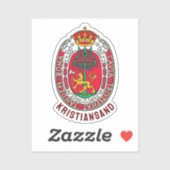 Sticker Armoiries de Kristiansand, NORVÈGE (Feuille)