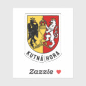 Sticker Armoiries de Kutná Hora, République tchèque (Feuille)