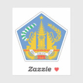 Sticker Armoiries de la province de Bali, Indonésie (Feuille)