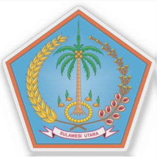 Sticker Armoiries de la province de Sulawesi Nord, Indonés