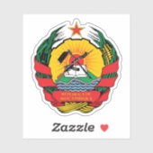 Sticker Armoiries de la République du Mozambique (Feuille)
