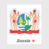 Sticker Armoiries de la République du Suriname (Feuille)