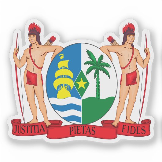 Sticker Armoiries de la République du Suriname (Devant)