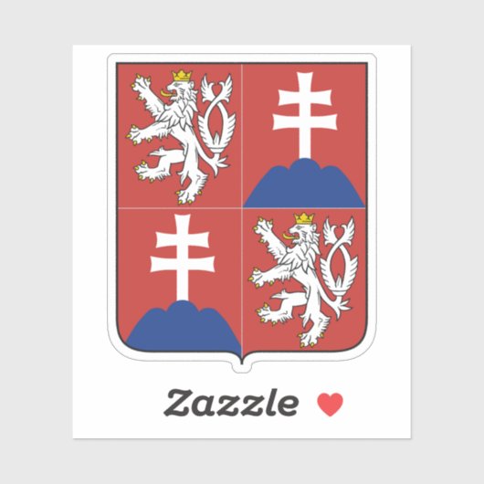 Sticker Armoiries de la Tchécoslovaquie (1918-39,1945-92) (Feuille)