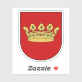 Sticker Armoiries de Lanškroun, République tchèque (Feuille)